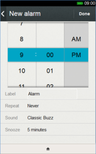 Firefox OS Clock Alarm-Set