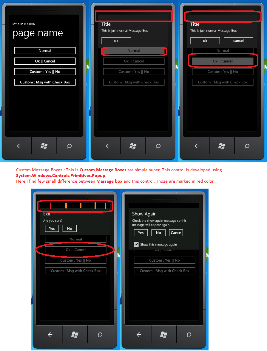 Custom Message Box in Windows Phone 7