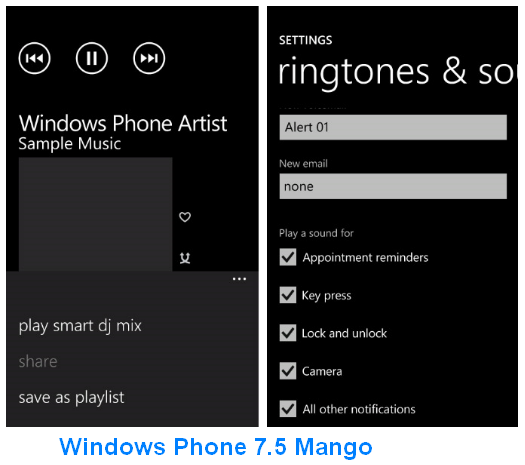 Windows Phone 7.5 (Mango) : smartdj min & Camera Shutter Sound