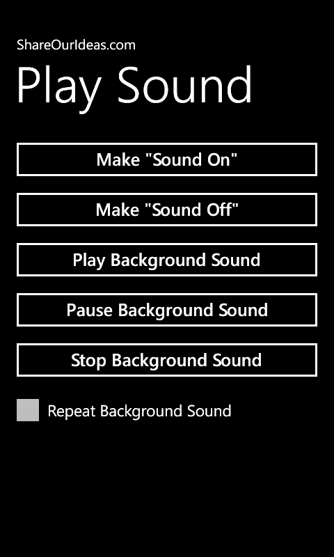 Play Sound In Windows Phone App