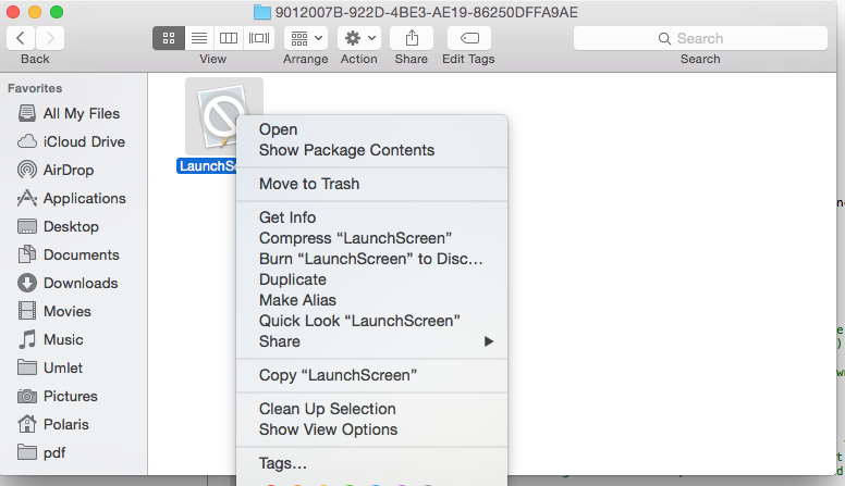 Show Package Contents in Finder