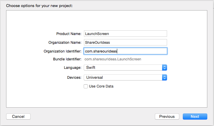 Xcode new Project